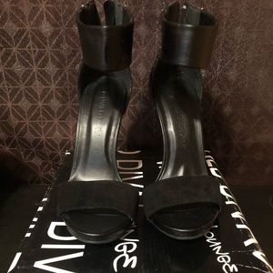 Size 5 black ankle strap heels
